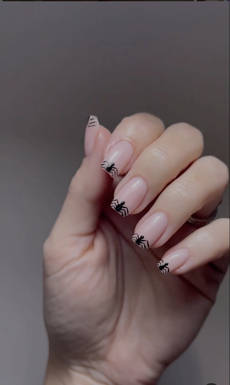 cute white nail art