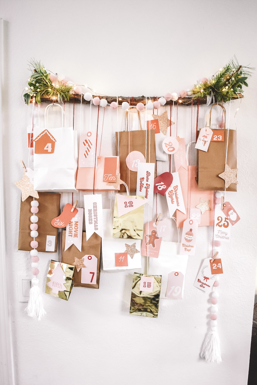 Merry & Bright Hanging Advent Calendar
