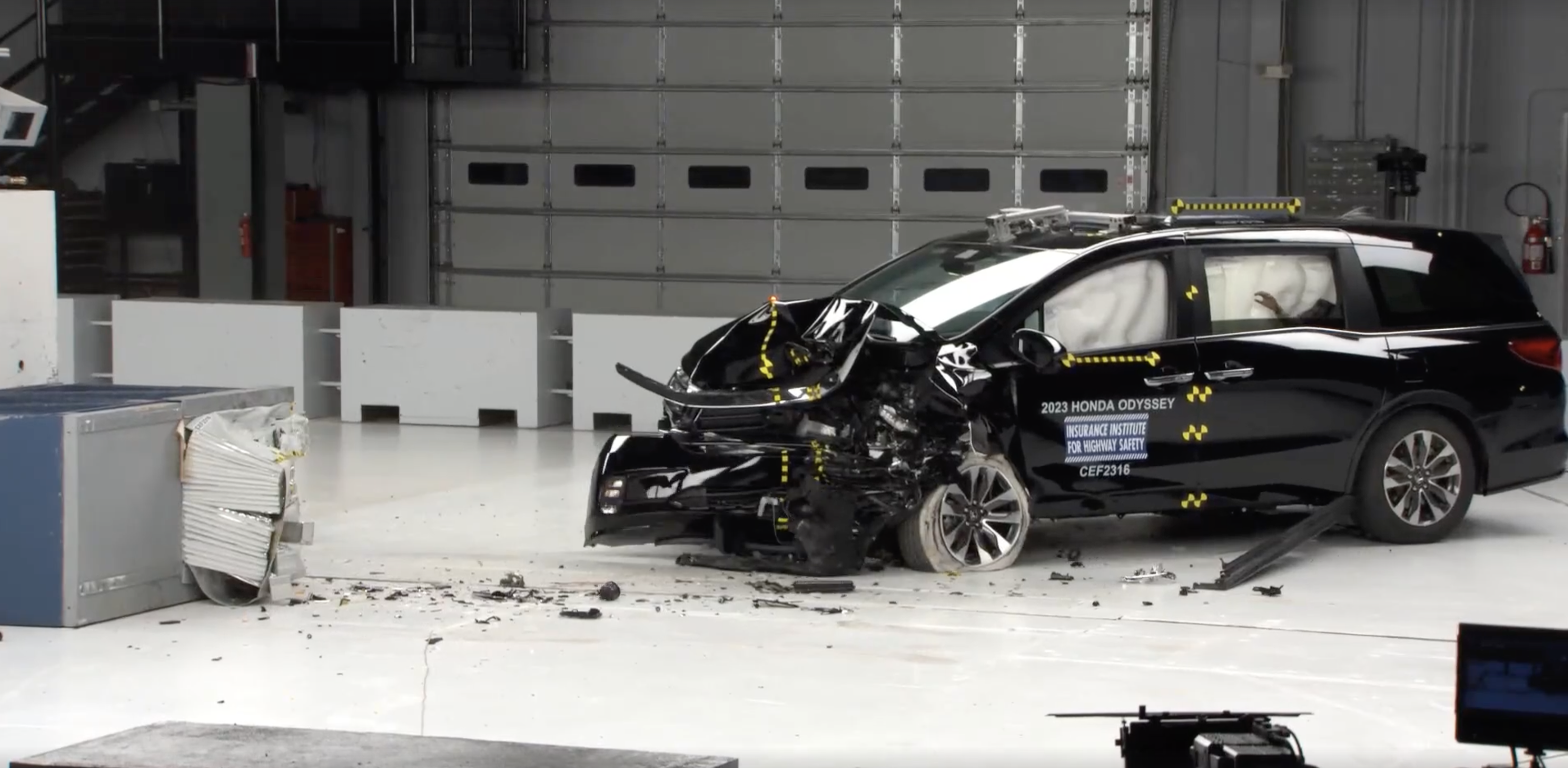 Watch This Head-On Crash Test between Two EVs