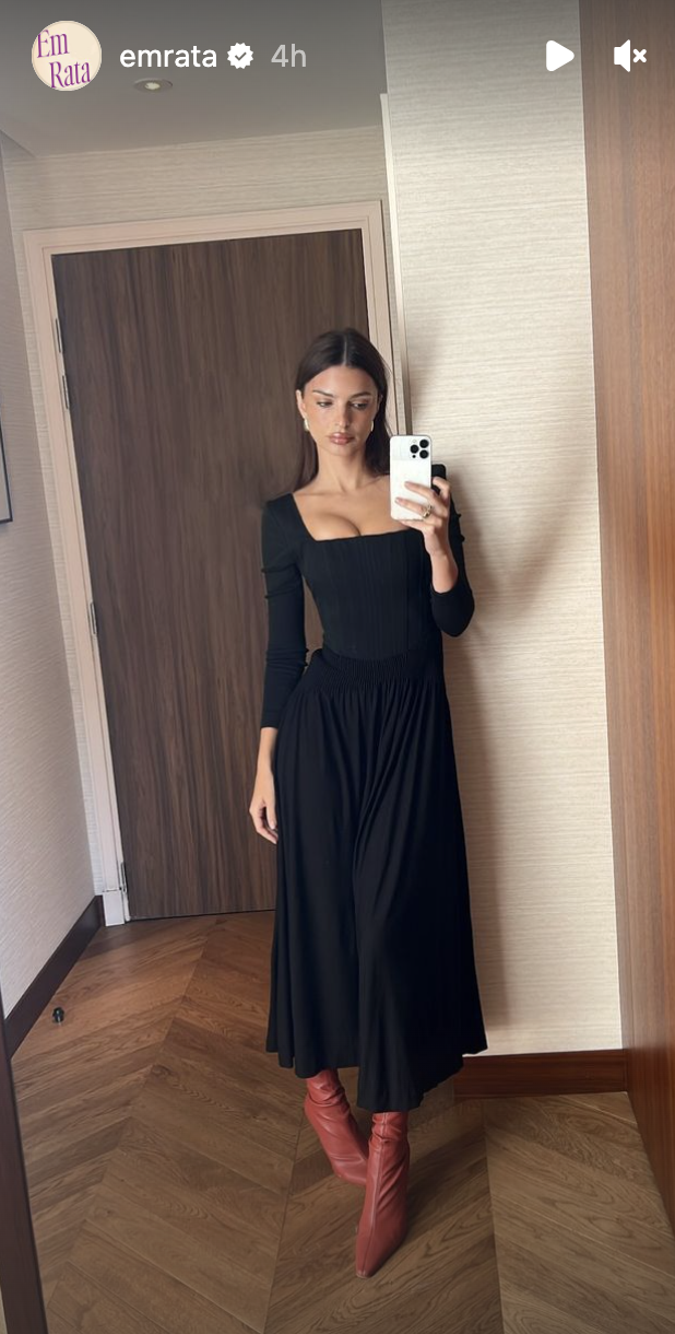 emily in paris black dress