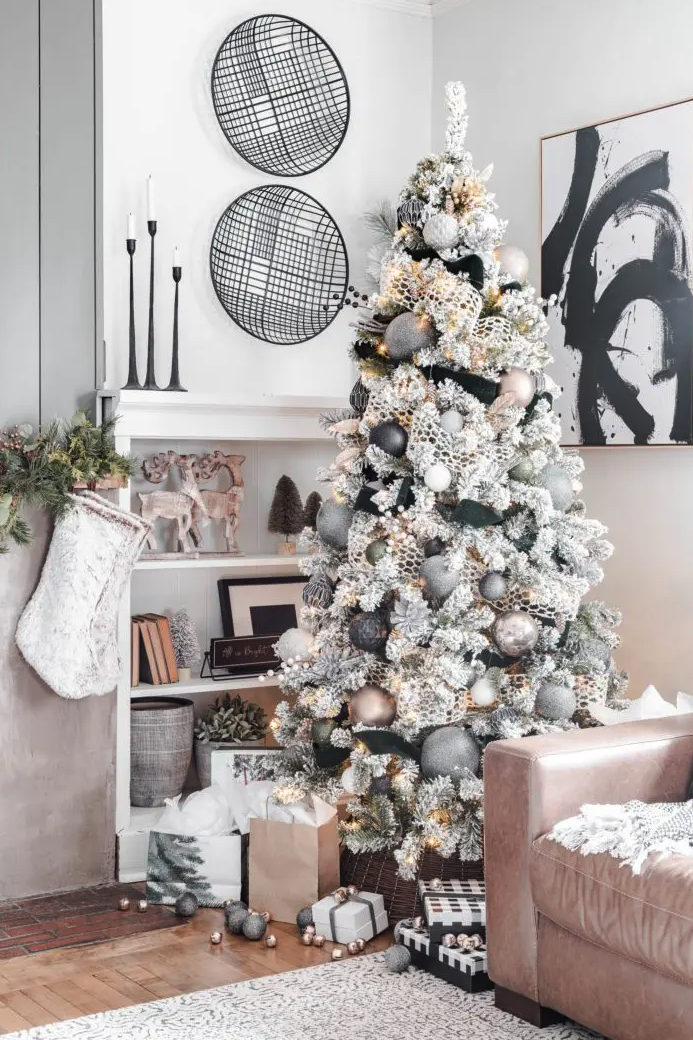 Pink and Gold Christmas Tree, US life and style