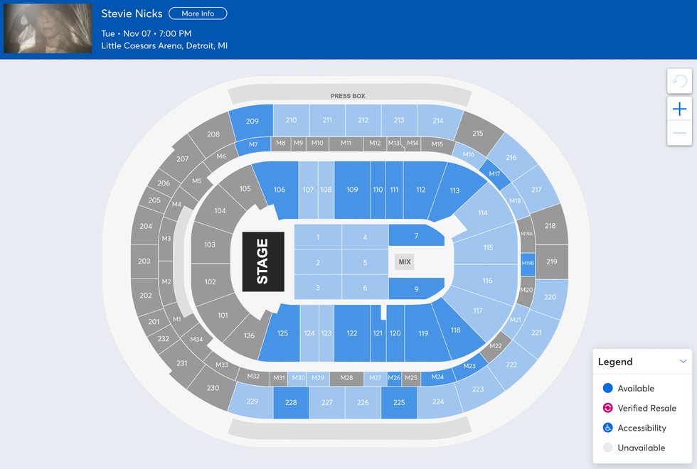 Little Caesars Arena - Detroit, MI  Tickets, 2023-2024 Event Schedule,  Seating Chart