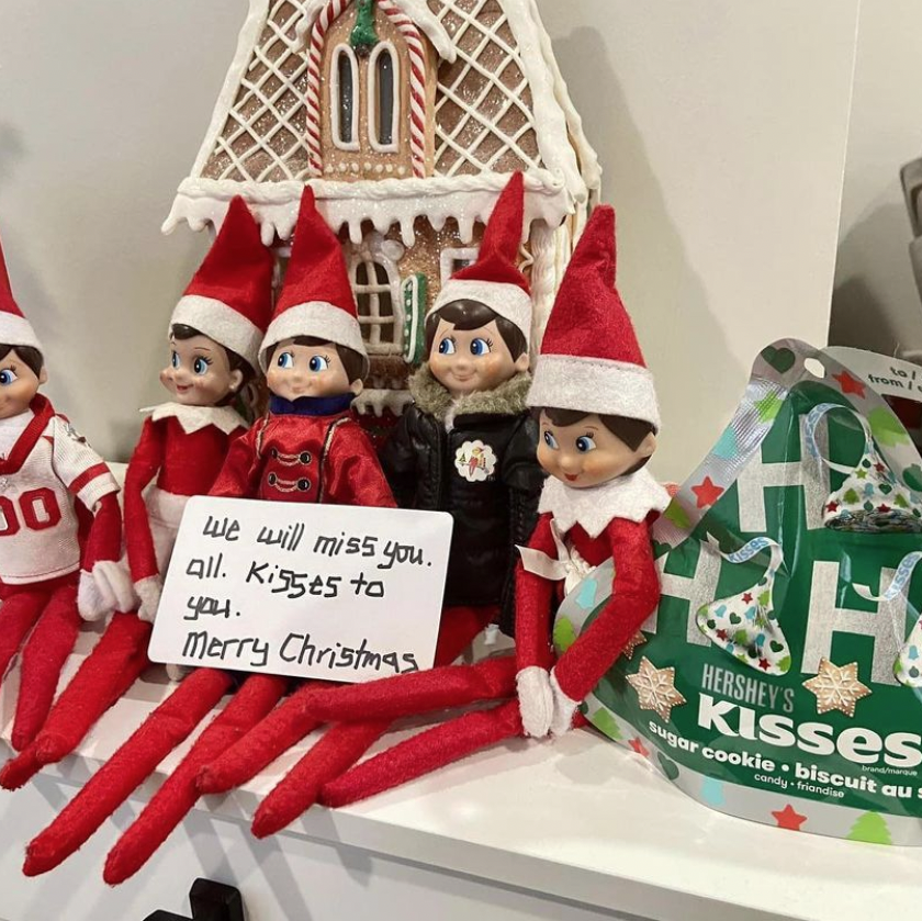 Elf on the Shelf and Hershey's Kiss
