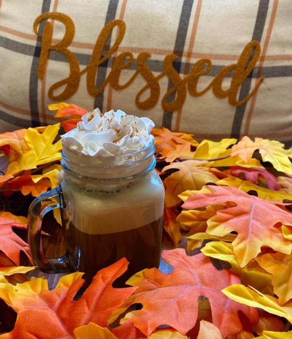 a jar of food on a table