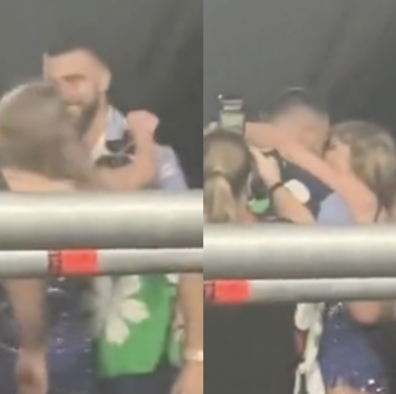 Literally Just a Video of Taylor Swift Rushing to Kiss Travis Kelce After Her Show