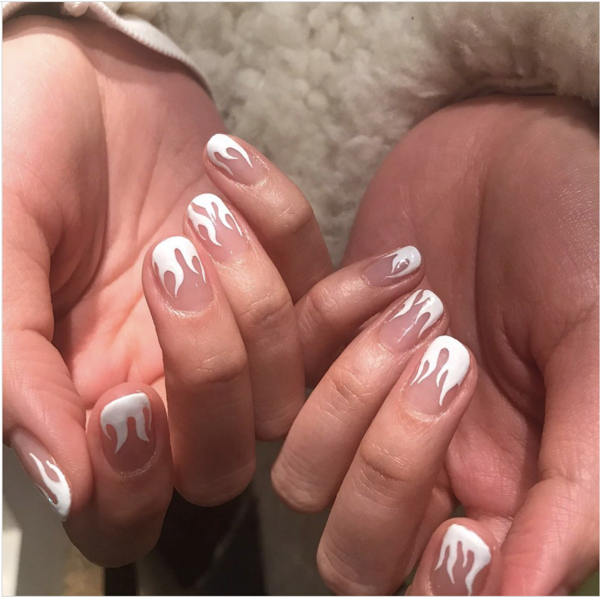 Amazon.com: Glossy Milk White Press on Nails Short Round False Nails Daily  Fake Nails Manicure DIY Nail Art Tips for Women Girls Finger Wearable :  Beauty & Personal Care