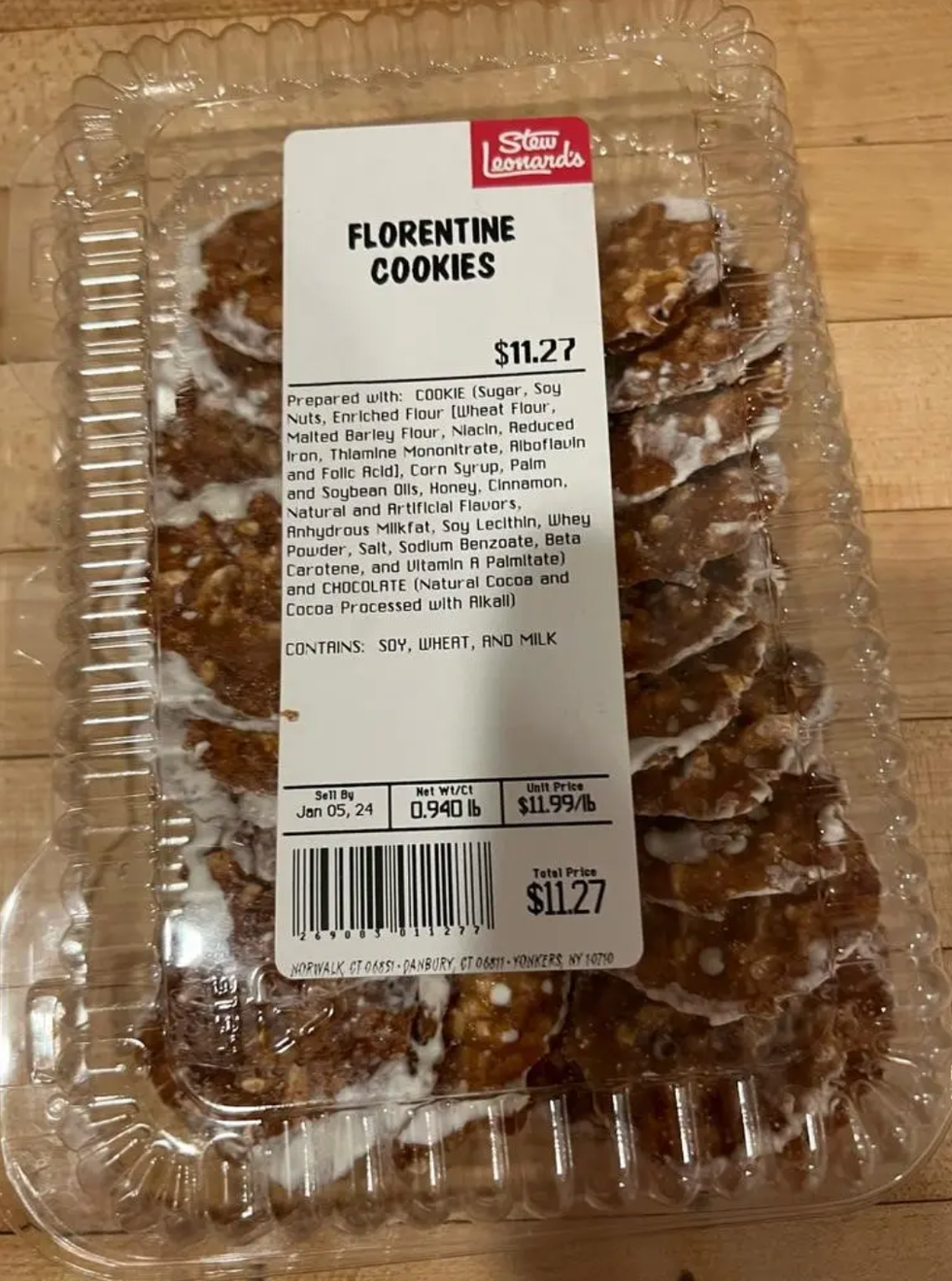 mislabeled cookies