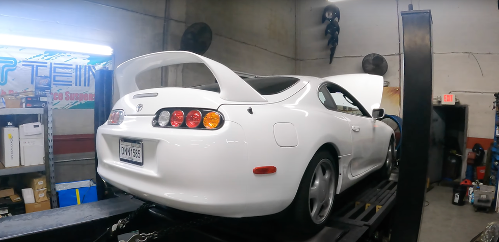 1993 toyota supra dyno rear three quarters