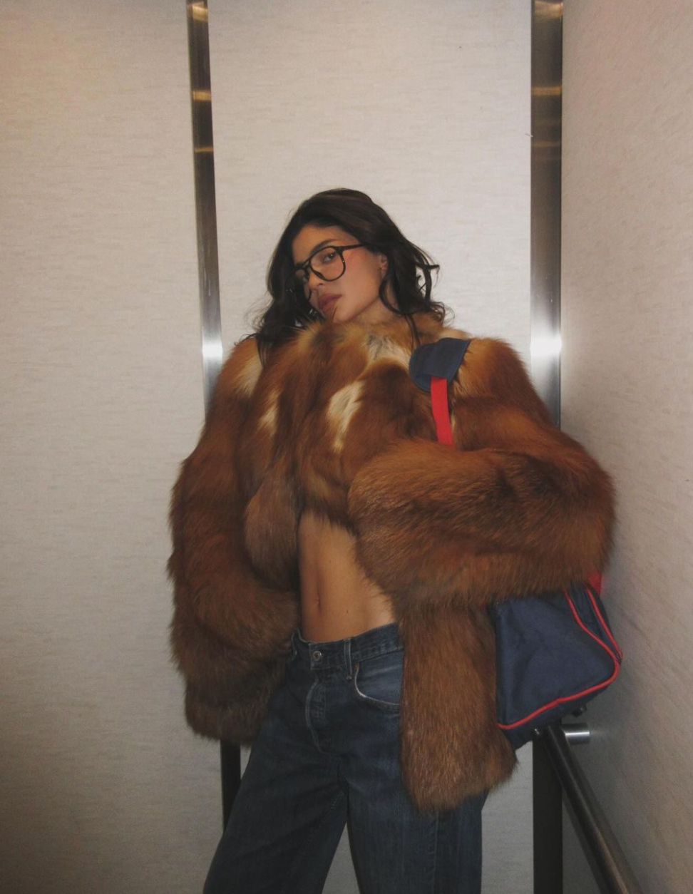 Kylie Jenner's Valentine's Day Outfit Includes a Fur Coat