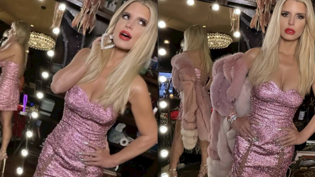 Jessica Simpson Is Bedtime Chic in Sexy Corset Dress for Girls Night Out