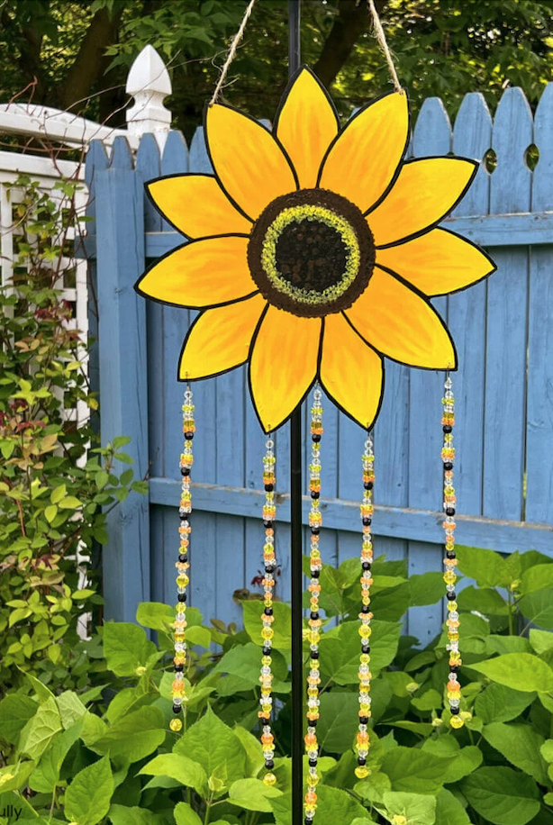 yellow sunflower garden decoration