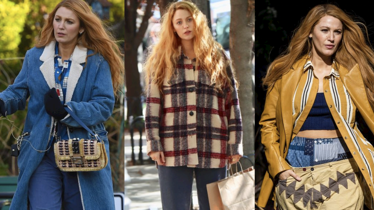 It Ends With Us 2024 Blake Lively Plaid Coat