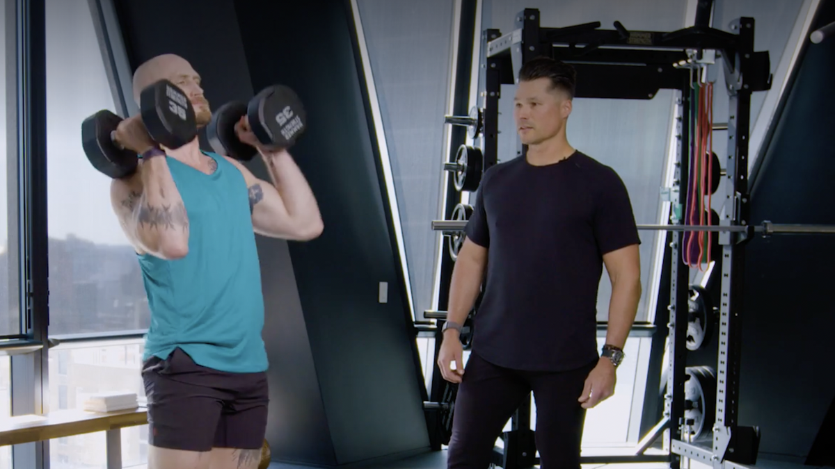 preview for Brutal 5-Minute Full-Body  Dumbbell Ascending Ladder | Men’s Health Muscle