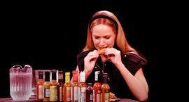 jennifer lawrence on hot ones