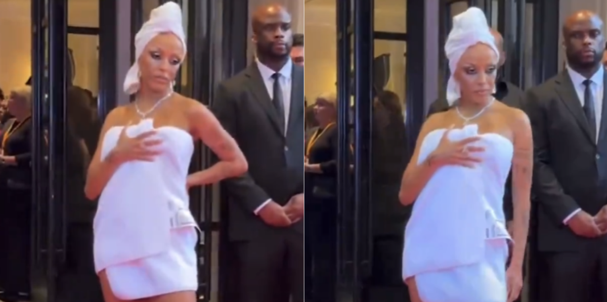 Doja Cat Showed Up in Nothing But a Towel to the 2024 Met Gala