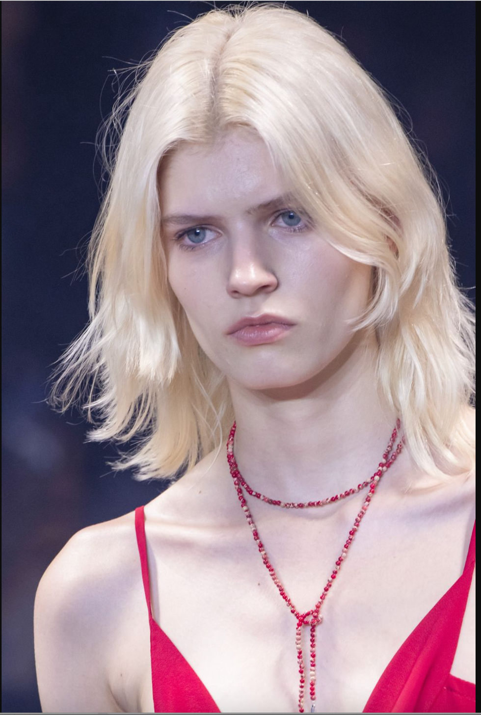 a woman with blonde hair