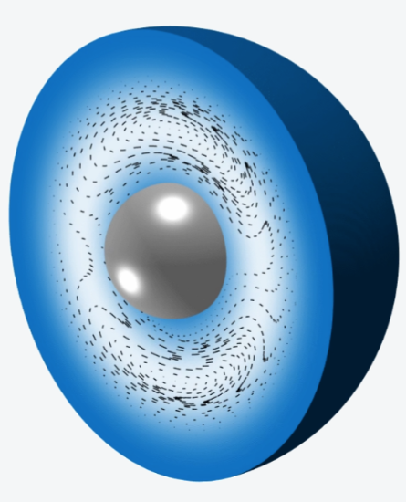 nuovo modello a bolla di trasmissione ordito blu con anello bianco