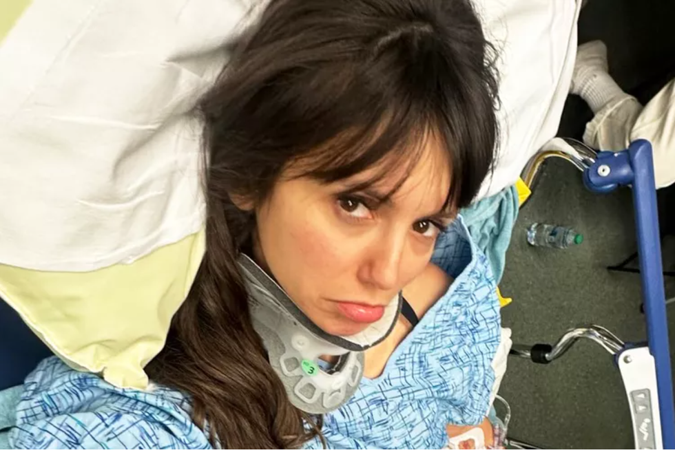 Nina Dobrev bicycle accident injury hospital