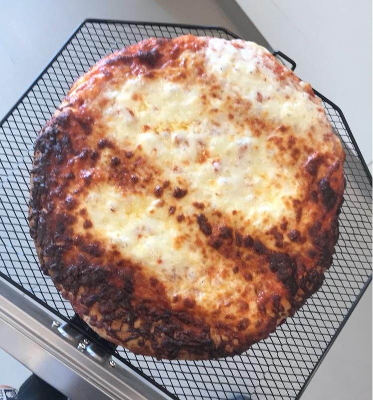 pizza from a toaster oven