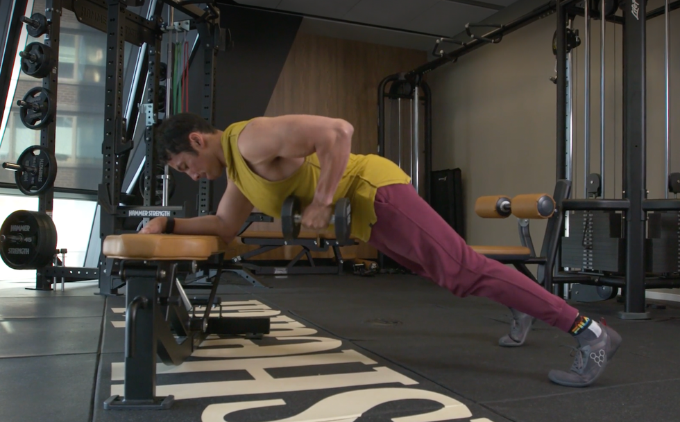 elevated plank row