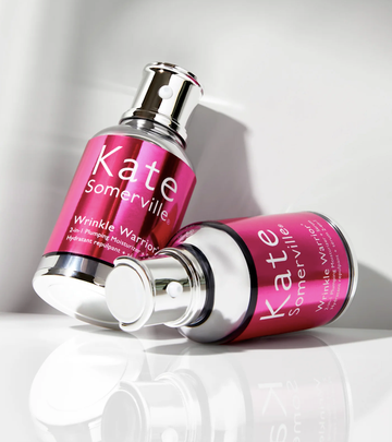 two bottles of wrinkle cream prominently displayed