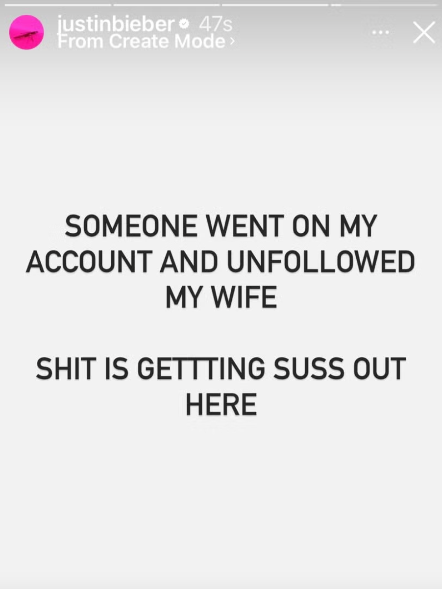 comment about someone unfollowing a specific account on social media