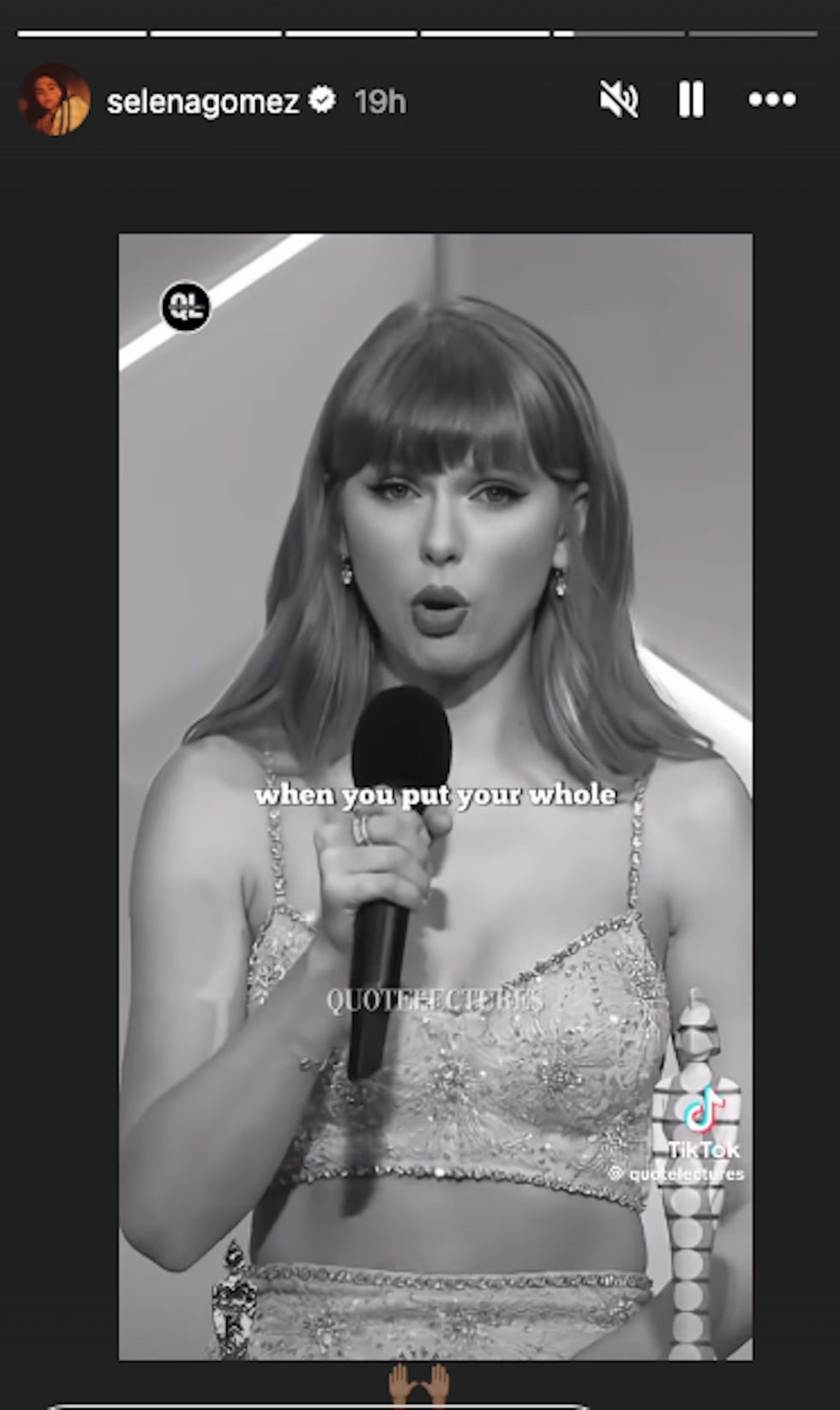A person who speaks in a microphone on stage