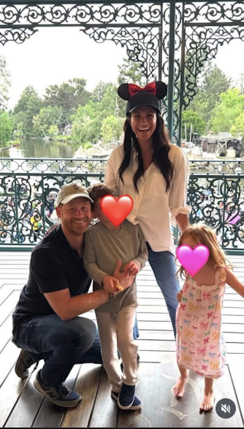family posing together in a scenic outdoor location