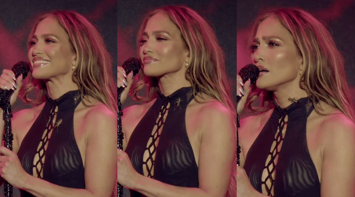 Help, a Giant Cricket Crawled Up Jennifer Lopez's Neck Mid-Concert