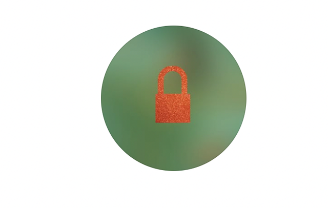 icon representing security featuring a padlock in the center