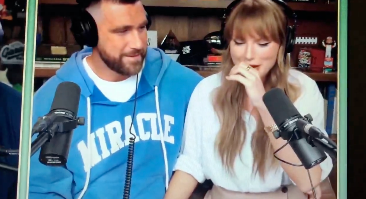 Travis Kelce Comforts Taylor Swift as She Breaks Down Crying on 'New Heights'
