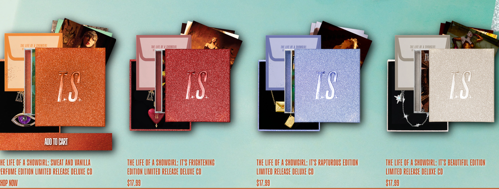 taylor swift life of a showgirl variants