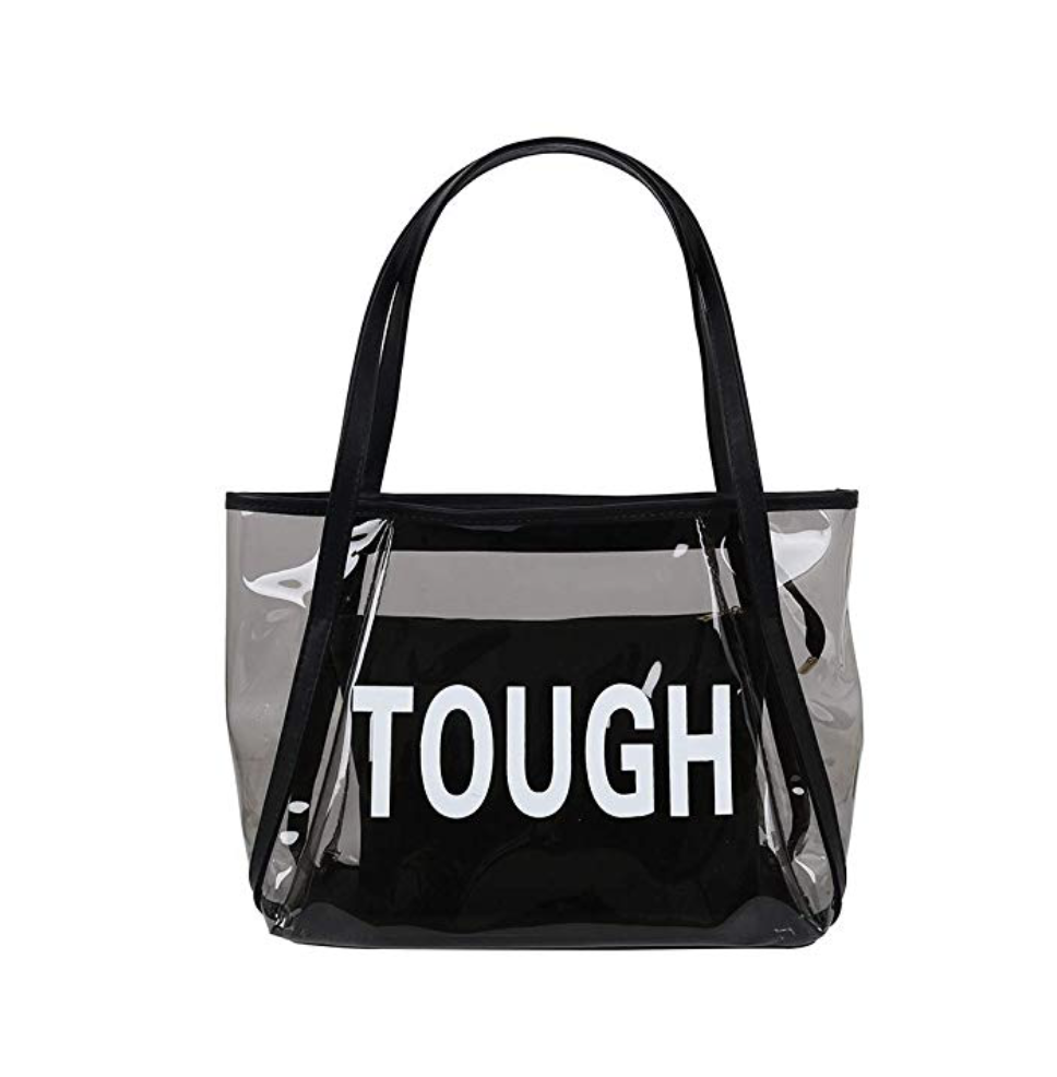Handbag, Bag, Shoulder bag, Fashion accessory, Font, Tote bag, Luggage and bags, Material property, Black-and-white, Brand, 
