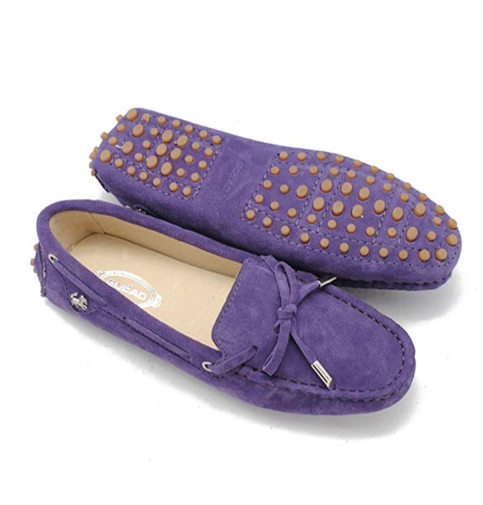 Footwear, Violet, Purple, Shoe, Ballet flat, Slipper, Plimsoll shoe, Suede, 