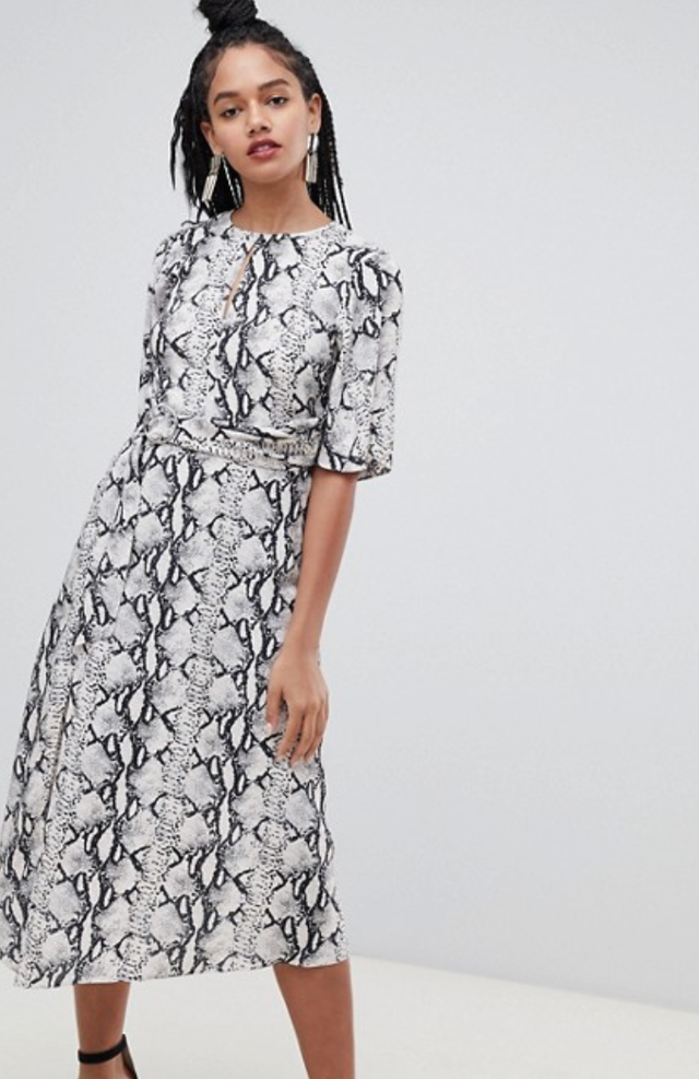 Snakeskin best sale dress midi