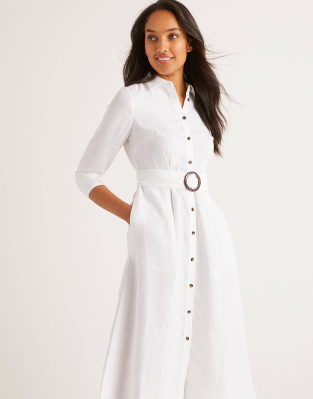 Boden linen shirt dress best sale