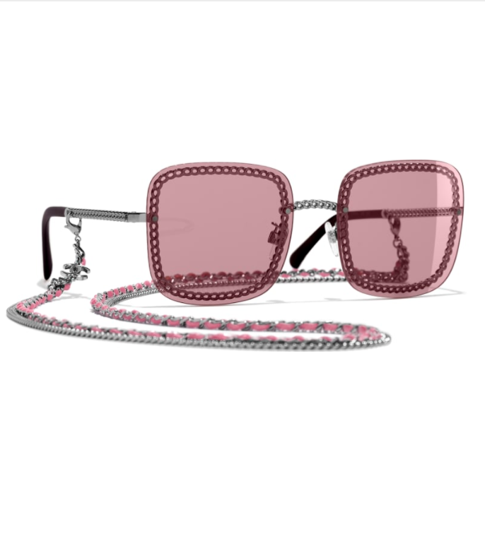 occhiali da sole rosa