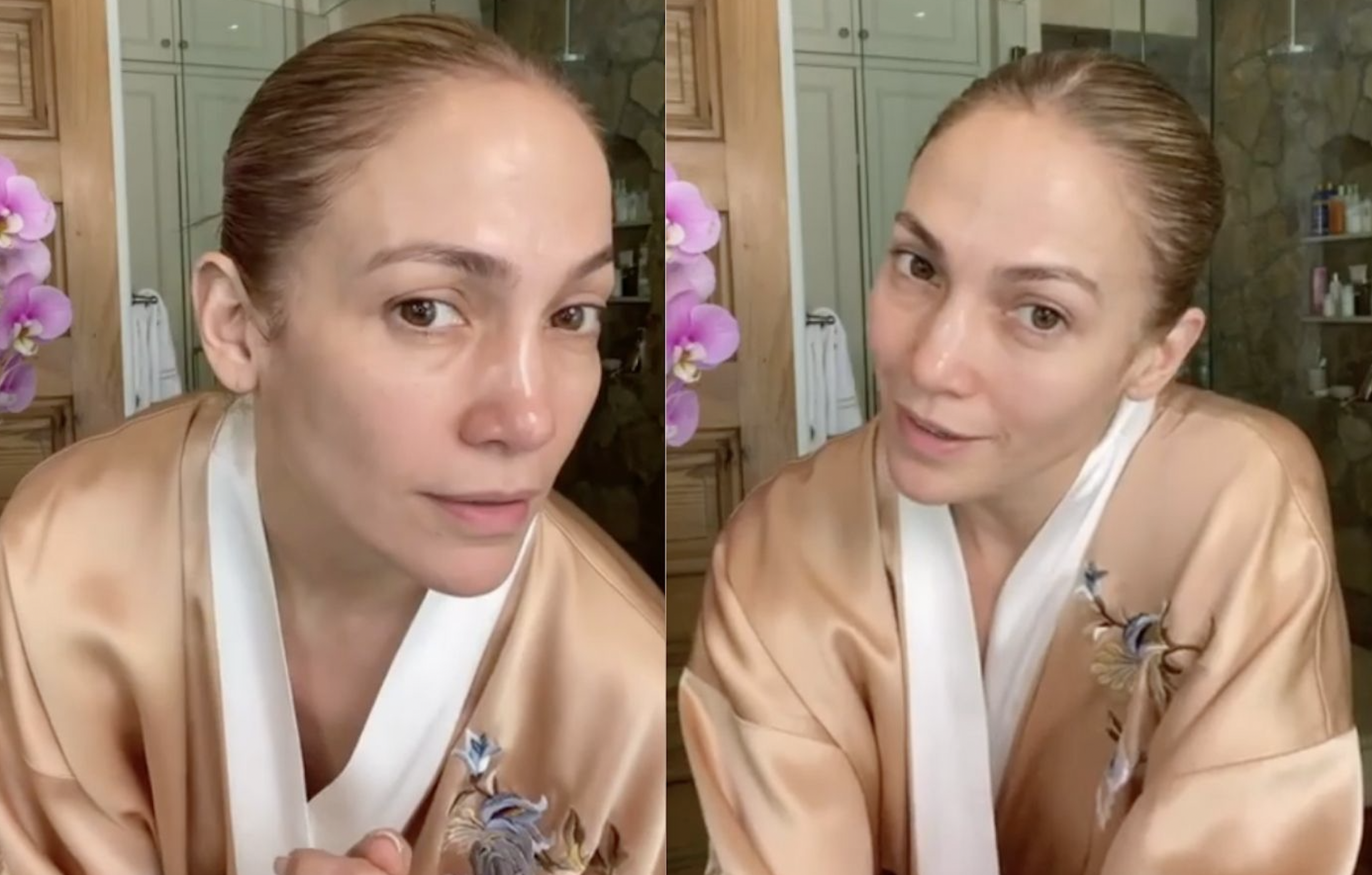 Jennifer Lopez Shares Makeup Free Instagram Video