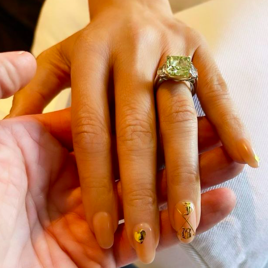 Pressed flower nail art designs you need, courtesy of Blake Lively