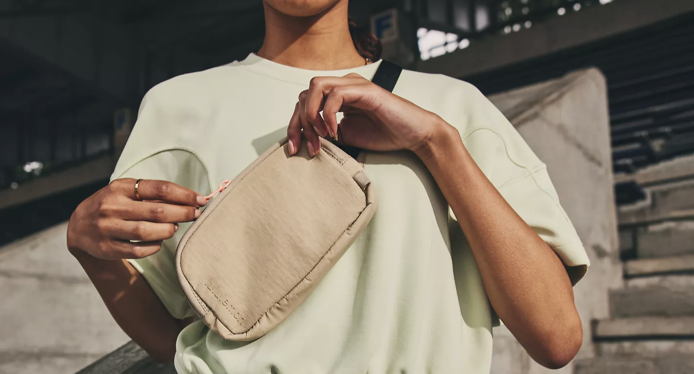 Stay cozy and stylish with this Lululemon fleece belt bag