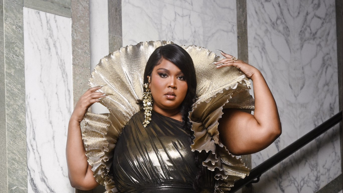 Lizzo is a Work of Art in a Metallic Ruffle Dress at the 2023 BRIT Awards