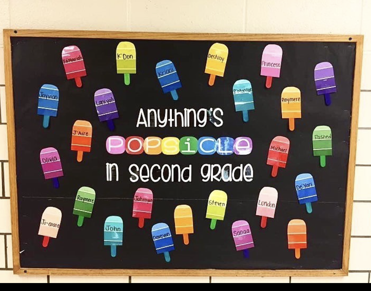 first grade back to school bulletin board