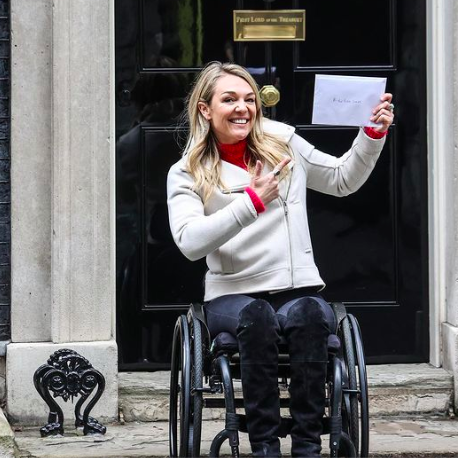 sophie morgan in wheelchair for rights on flights