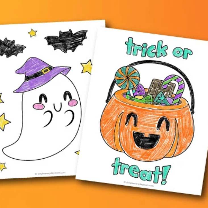 halloween printables — coloring pages