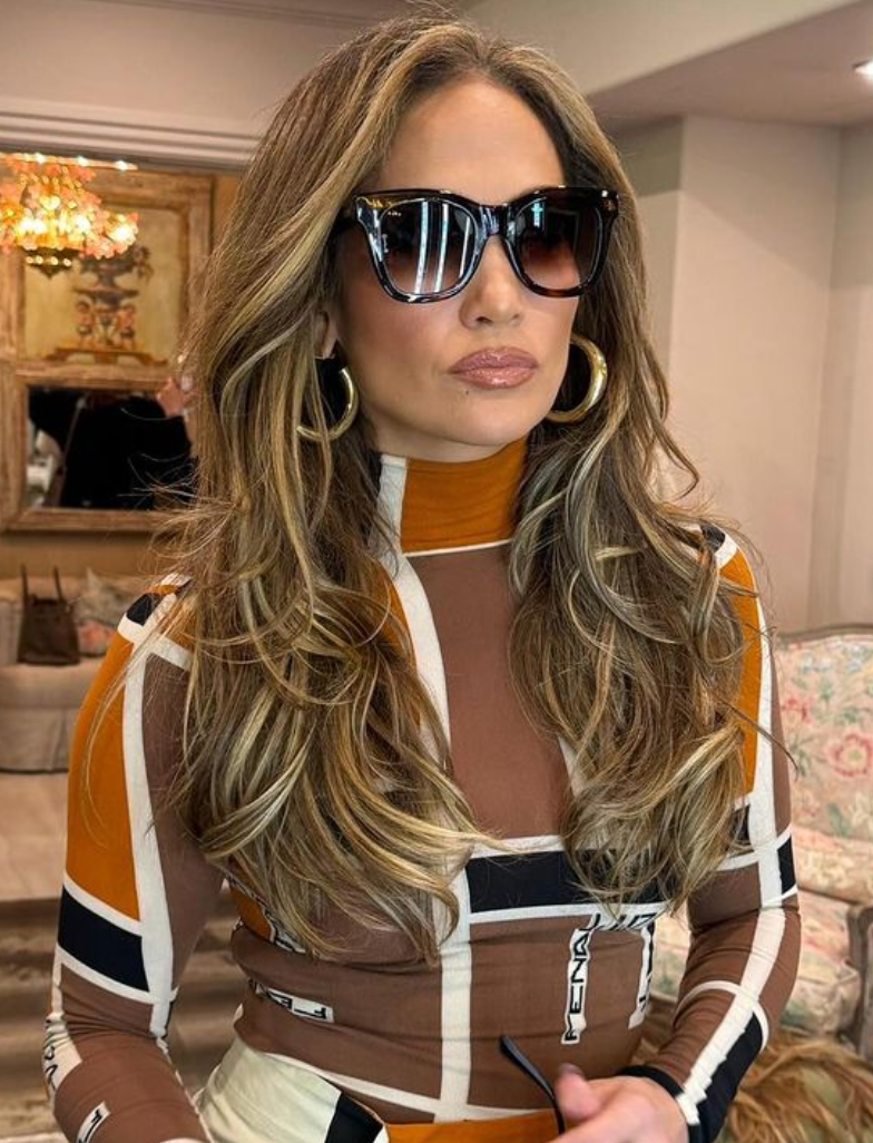 J.Lo Looks Like a Walking Modernist Painting in This Color-Block Fendi Knit Dress