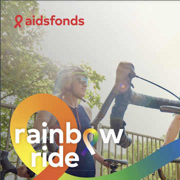 poster rainbow ride aidsfonds