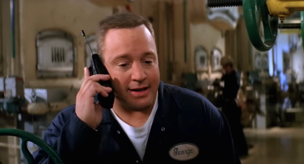 a person talking on a cell phone