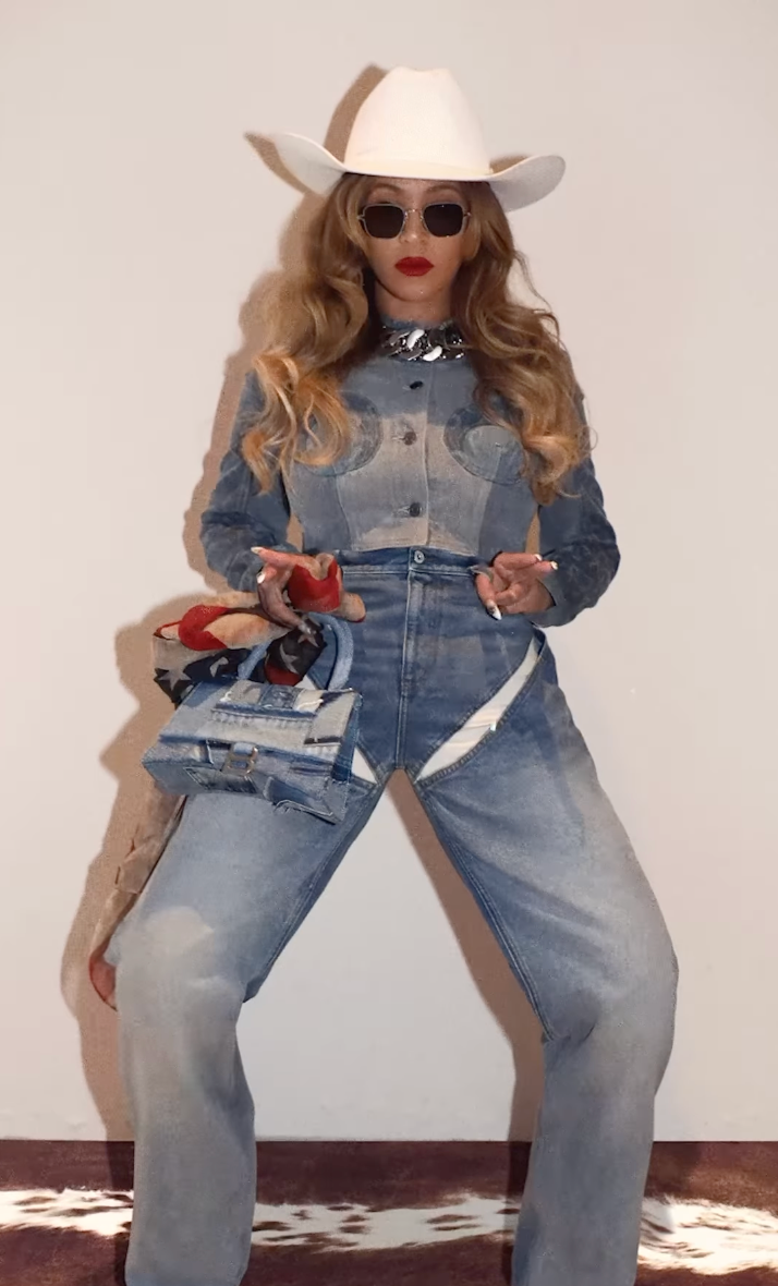 Beyoncé Brings Back Double Denim Suiting for 