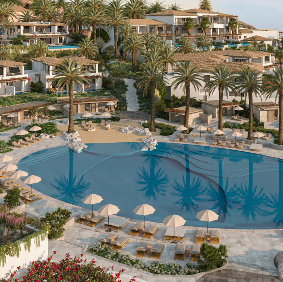 a pool on a beach