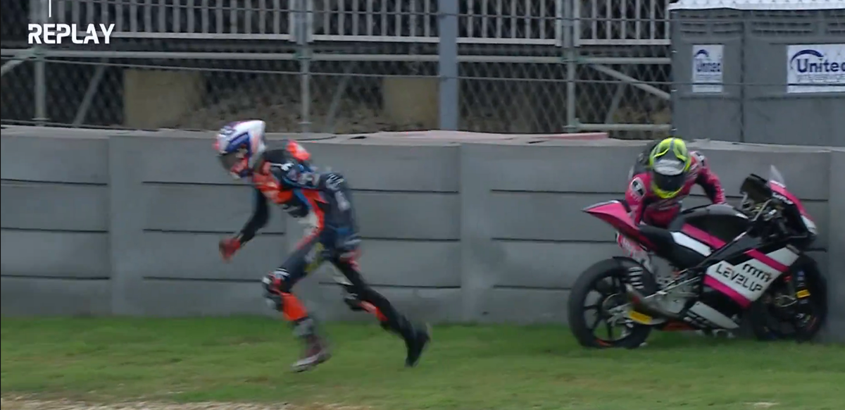 MotoGP Rider Briefly Gets on Wrong Bike After Crash